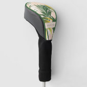 Boho Blush Green Tropical Palm Leaves Beach Golfheadcover (Schuin)