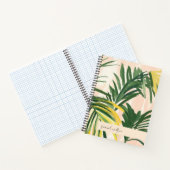 Boho Blush Green Tropical Palm Leaves Beach Notitieboek (Binnen)
