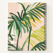 Boho Blush Green Tropical Palm Leaves Beach Notitieboek (Achterkant)