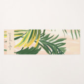 Boho Blush Green Tropical Palm Leaves Beach Yogamat (Voorkant (horizontaal))