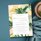Boho Blush Green Tropical Palm repetitie diner Kaart