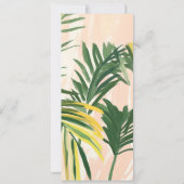 Boho Blush Green Tropical Palm Wedding Menu Kaart (Achterkant)