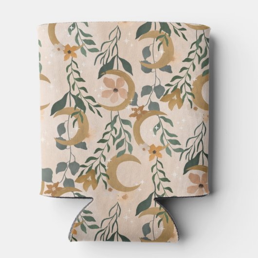 Boho Blush Groene Botanische Maan Aangepast Baby s Blikjeskoeler (Achterkant)