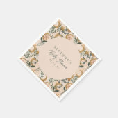 Boho Blush Groene Botanische Maan Aangepast Baby s Servet (Hoek)