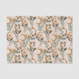 Boho Blush Groene Botanische Maan Bruiloft Feest Tissuepapier