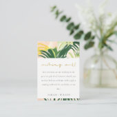 Boho Blush Groene Tropische Palm Wishing Well Informatiekaartje (Staand voorkant)