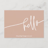 Boho Blush Hallo Hartelijk dank voor uw bestelling Informatiekaartje (Voorkant)