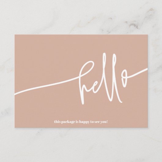 Boho Blush Hallo Hartelijk dank voor uw bestelling Informatiekaartje (Voorkant)