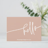 Boho Blush Hallo Hartelijk dank voor uw bestelling Informatiekaartje (Staand voorkant)
