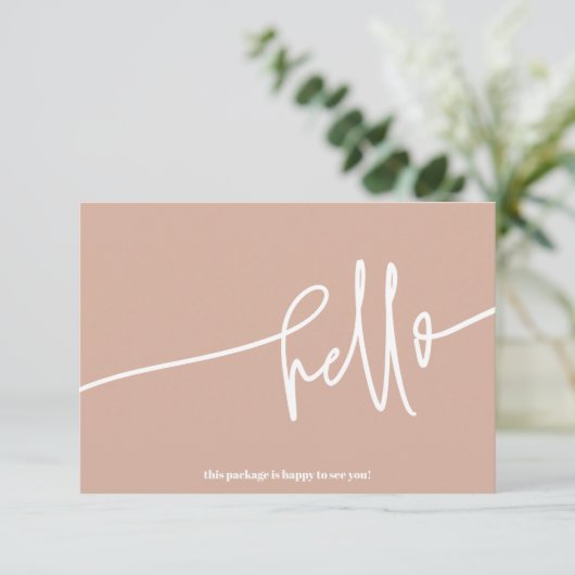 Boho Blush Hallo Hartelijk dank voor uw bestelling Informatiekaartje (Staand voorkant)