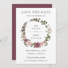 Boho Blush Kaneel Roos Bloemige Groene Huwelijksfe Save The Date