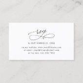 Boho Blush Minimalistic Wedding Online RSVP-kaarte Visitekaartje (Voorkant)