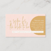 Boho Blush & Mosterd Recept voor de bruid Informatiekaartje (Voorkant)