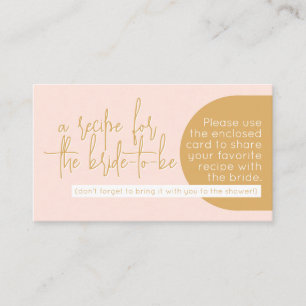 Boho Blush & Mosterd Recept voor de bruid Informatiekaartje
