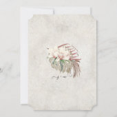 BOHO Blush Orchid Floral Tropical Oerwoud Foliage Kaart (Achterkant)