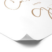 Boho Blush Pampas Bloemen Kaarten & Cadeaus Bruids Poster (Hoek)