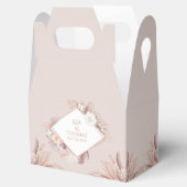 Boho Blush Pampas Grass Wedding Favor Box Bedankdoosjes (Geopend)