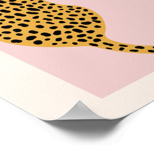 Boho Blush Pink  Arch Overmaatse luipaard Poster (Hoek)