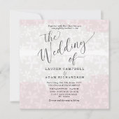Boho Blush Pink & Beige Floral Wedding Kaart (Voorkant)