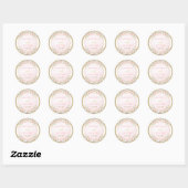 Boho Blush Pink Fairy Tale Wedding Favor Ronde Sticker (Vel)