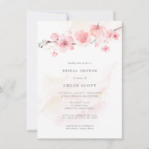 Boho Blush Pink Floral Bridal Shower Kaart