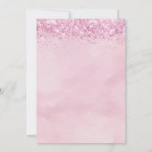 Boho Blush Pink Floral Butterfly Girl Baby shower Kaart (Achterkant)