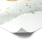 Boho Blush Pink Floral en Gold Welcome Sign Poster (Hoek)