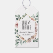 Boho Blush Pink Floral Geometric Bedankt Cadeaulabel (Voorkant)