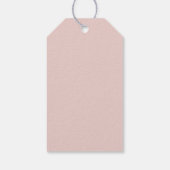 Boho Blush Pink Floral Geometric Bedankt Cadeaulabel (Achterkant)