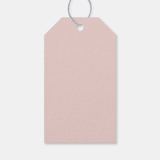 Boho Blush Pink Floral Geometric Bedankt Cadeaulabel (Achterkant)