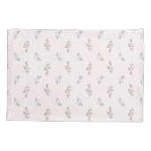  Boho Blush Pink Floral Patroon op Roze Kussensloop (Achterkant-Links)