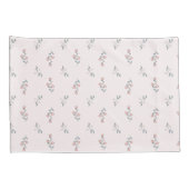  Boho Blush Pink Floral Patroon op Roze Kussensloop (Achterkant-Rechts)