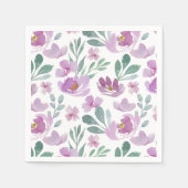 Boho Blush Pink Floral Pattern Wedding Servet (Voorkant)