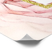 Boho Blush Pink Floral Photo Booth Lijst Prop. Poster (Hoek)