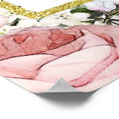 Boho Blush Pink Floral Photo Booth Lijst Prop. Poster (Hoek)