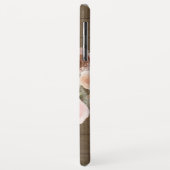 Boho Blush Pink Floral Reclam Barn Wood Naam Case-Mate iPhone Case (Achterkant/links)