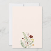 Boho Blush Pink Minimale Wildbloemen Vrijgezellenf Kaart (Achterkant)