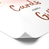 Boho Blush Pink Rust Rainbow-Kaarten en Gifts Sign Poster (Hoek)