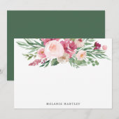 Boho Blush & Pink Spring Waterverf Floral (Voorkant / Achterkant)