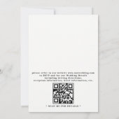 Boho Blush Rode Bloem Hoorn Schedel QR Code Bruilo Kaart (Achterkant)