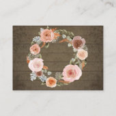 Boho Blush Roos Books for Baby shower Enclosure Bu Visitekaartje (Achterkant)