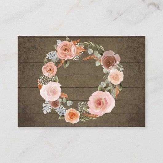 Boho Blush Roos Books for Baby shower Enclosure Bu Visitekaartje (Achterkant)