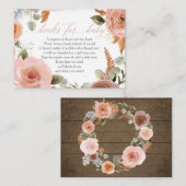Boho Blush Roos Books for Baby shower Enclosure Bu Visitekaartje (Voorkant / Achterkant)