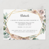 Boho Blush Roos Floral Geometric Wedding Details Informatiekaartje (Voorkant)