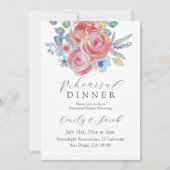 Boho Blush Rose Rehearsal Dinner  Kaart (Voorkant)