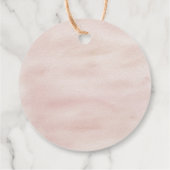 Boho Blush Roze Babykleding Meisje Baby shower Bedankjes Labels (Achterkant)