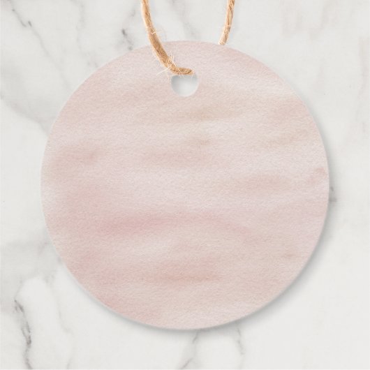 Boho Blush Roze Babykleding Meisje Baby shower Bedankjes Labels (Achterkant)