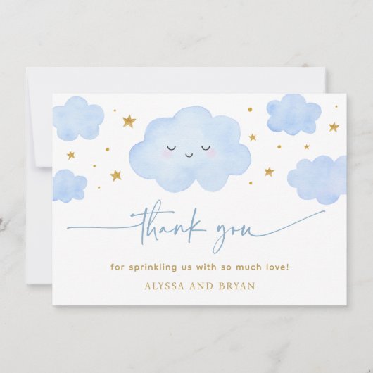 Boho Blush Roze Babykleding Meisje Baby shower Bedankkaart (Voorkant)