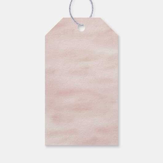 Boho Blush Roze Babykleding Meisje Baby shower Cadeaulabel (Achterkant)