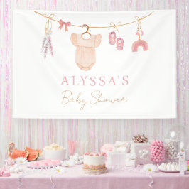 Boho Blush Roze Babykleding Meisje Baby shower Spandoek